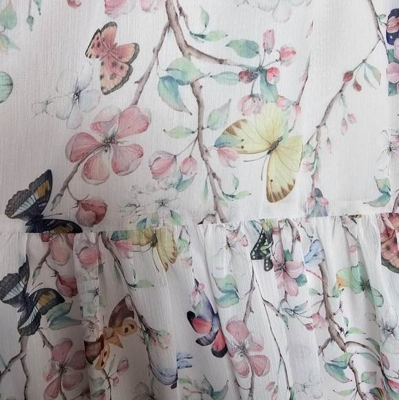 Steve Madden Cadi Cutout Midi Dress, Floral Butterfly Print, Size XS, NWOT! - Picture 10 of 13